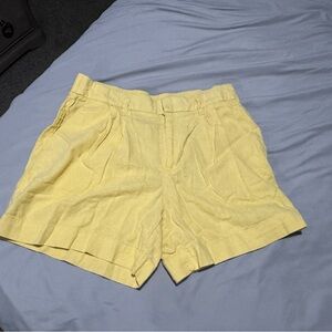 🌸SALE! A new day yellow linen shorts.